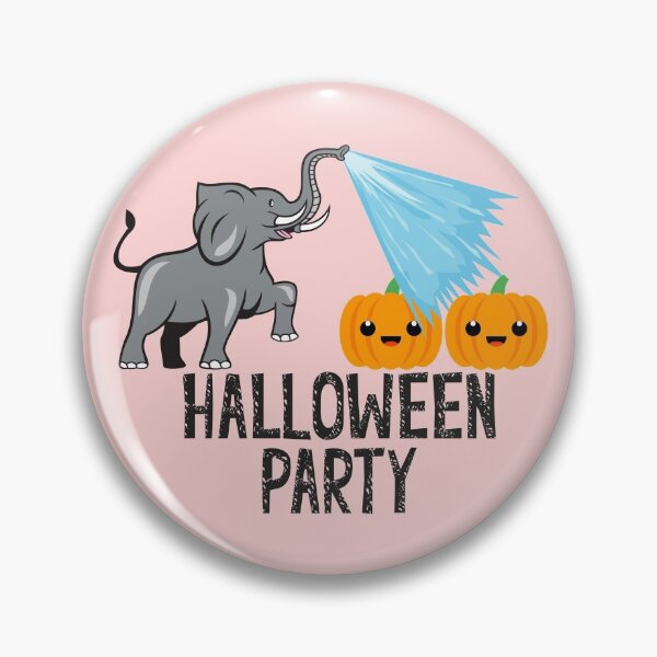 Item preview, Halloween Party Pumpkin Elephant designed and sold by HelloLoriDesign.