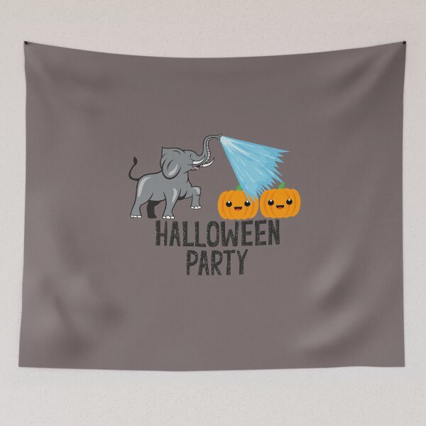 Item preview, Halloween Party Pumpkin Elephant designed and sold by HelloLoriDesign.