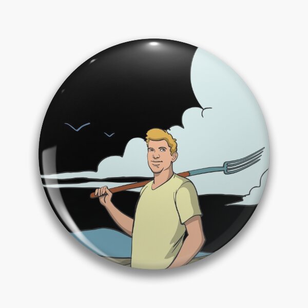 Item preview, Farmer with pitchfork in the field designed and sold by Monkey Ful.