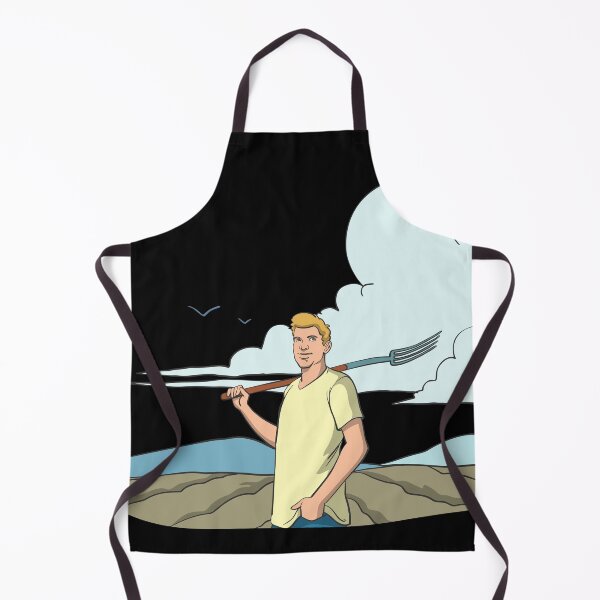 Item preview, Farmer with pitchfork in the field designed and sold by Monkey Ful.