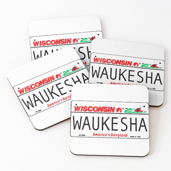 Item preview, Waukesha Wisconsin License Plate Design designed and sold by Decal Mania.