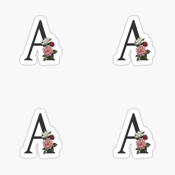 gold floral letter a wedding letters sticker for sale by serendipitynow redbubble