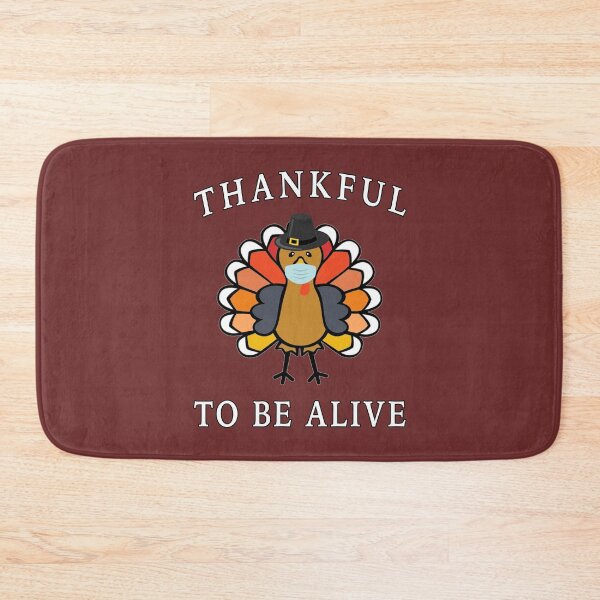 Item preview, Thankful to be Alive funny Tom Turkey Pilgrim Mask. designed and sold by MAXXEXCHANGE.