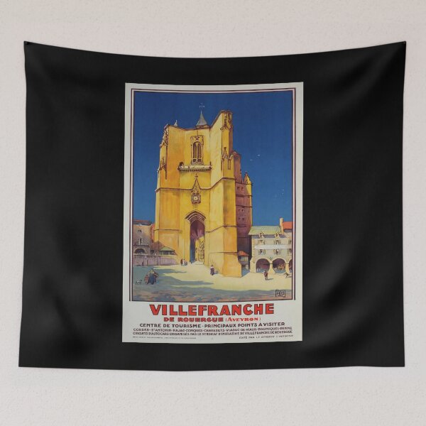Item preview, Villefranche retro poster designed and sold by CorasPosters.