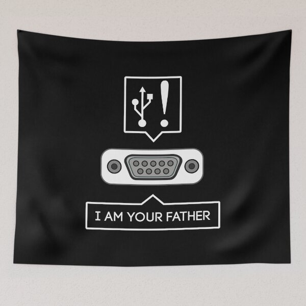 Item preview, USB I am your Father - Serial Port - Funny computer nerds and geeks joke gift meme designed and sold by LookFrog.