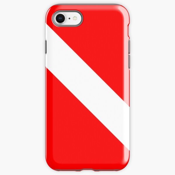 Diver Down SCUBA Flag Red and White iPhone Tough Case