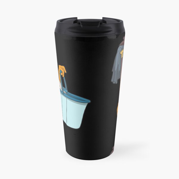 Cleaning lady with mop and bucket Travel Mug