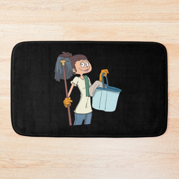 Item preview, Cleaning lady with mop and bucket designed and sold by Monkey Ful.