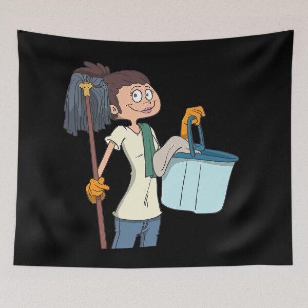 Item preview, Cleaning lady with mop and bucket designed and sold by Monkey Ful.