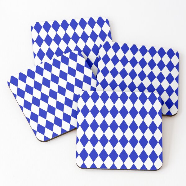 Item preview, Blue and white diamonds checker geometric pattern designed and sold by RaionKeiji.
