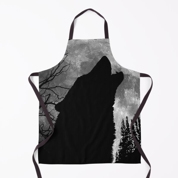 Item preview, Dramabite Wild wolf howling to the full moon nature wildlife wilderness designed and sold by dramabite.