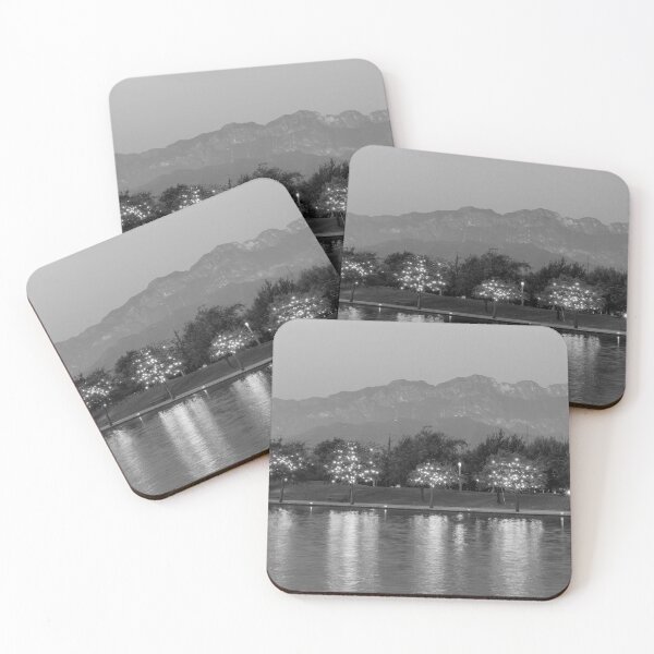 Item preview, The Monterrey River Walk at Dawn in black and white - Monterrey, Mexico designed and sold by Hochmann.