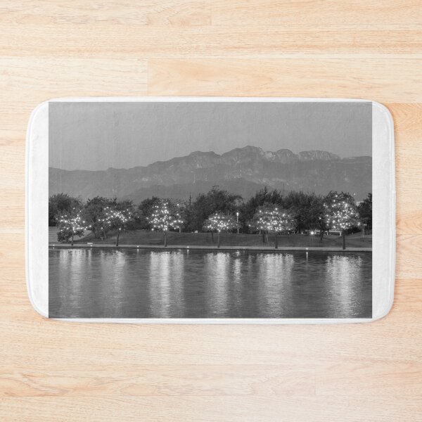 Item preview, The Monterrey River Walk at Dawn in black and white - Monterrey, Mexico designed and sold by Hochmann.