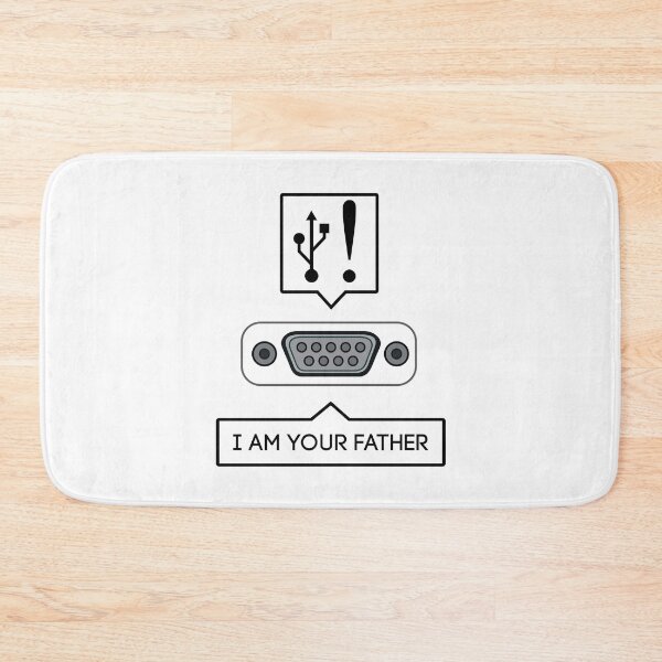 Item preview, USB I am your Father - Serial Port - Funny computer nerds and geeks joke gift meme - Black designed and sold by LookFrog.