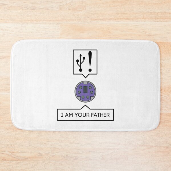 Item preview, USB I am your Father - PS/2 Port - Funny computer nerds and geeks joke gift meme - Black designed and sold by LookFrog.