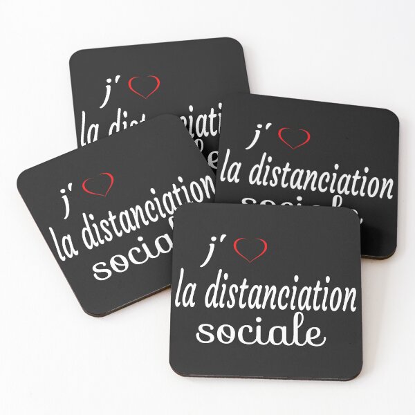 Aperçu de l'œuvre J'AIME LA DISTANCIATION SOCIALE. créée et vendue par leicha.