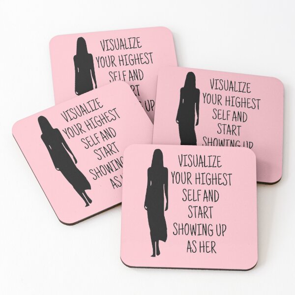 Item preview, Visualize Your Highest Self And Start Showing Up as Her Pink designed and sold by TheAfer.