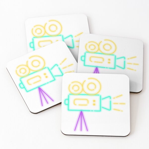Item preview, neon movie camera designed and sold by charlyjovic.