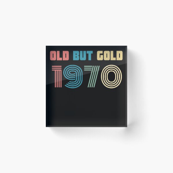 Item preview, Old But Gold 50. Birthday Gift Present for people who are born in 1970 Vintage Retro style  designed and sold by Yenon.