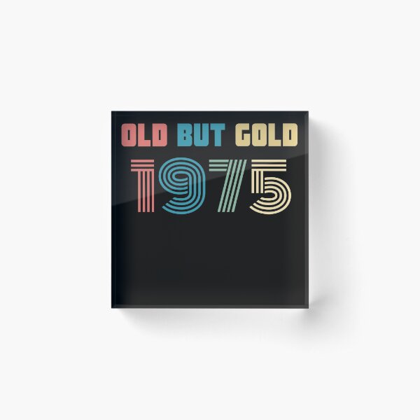 Item preview, Old But Gold 45. Birthday Gift Present for people who are born in 1975 Vintage Retro style  designed and sold by Yenon.