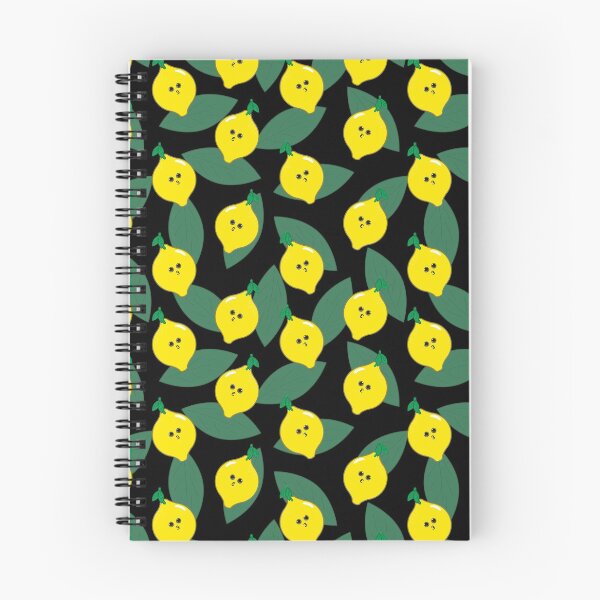 Aperçu de l'œuvre Adorable motif citron - motif fruité - noir créée et vendue par PattyTheGecko.
