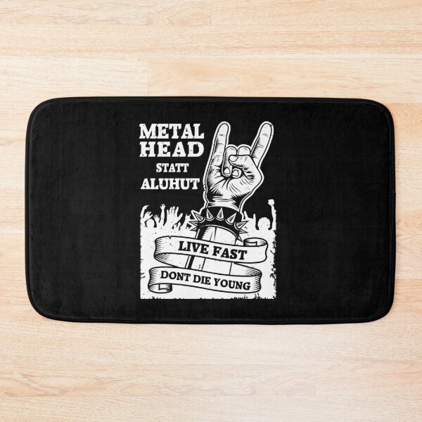 Item preview, Metalhead instead of aluminum hat - heavy metal & rocker French fries fork - hard rock satire saying designed and sold by Lenny Stahl.