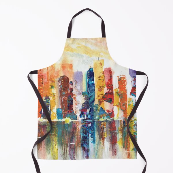 Item preview, Colorful Cityscape Abstract Water Reflection Design designed and sold by Smalltownart.