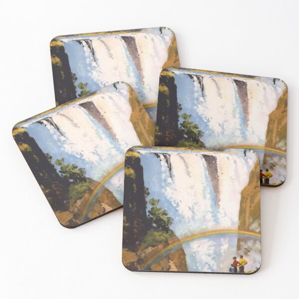 Item preview, Victoria Falls retro poster designed and sold by CorasPosters.