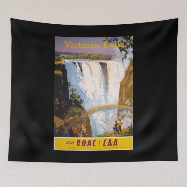Item preview, Victoria Falls retro poster designed and sold by CorasPosters.