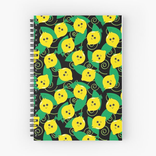 Aperçu de l'œuvre Adorable motif citron - motif fruité - noir créée et vendue par PattyTheGecko.