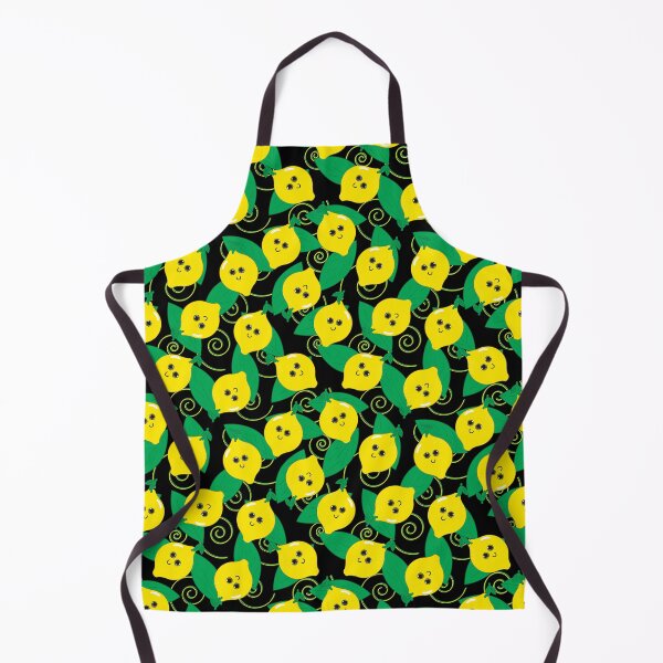 Aperçu de l'œuvre Adorable motif citron - motif fruité - noir créée et vendue par PattyTheGecko.