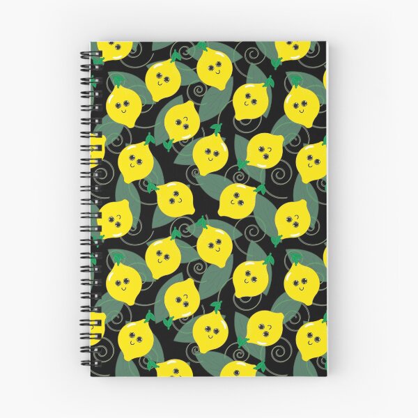 Aperçu de l'œuvre Adorable motif citron - motif fruité - noir créée et vendue par PattyTheGecko.