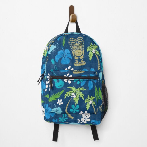 Item preview, Makapuu Beach Hawaiian Batik Print - Navy and Turquoise colorway designed and sold by DriveIndustries.