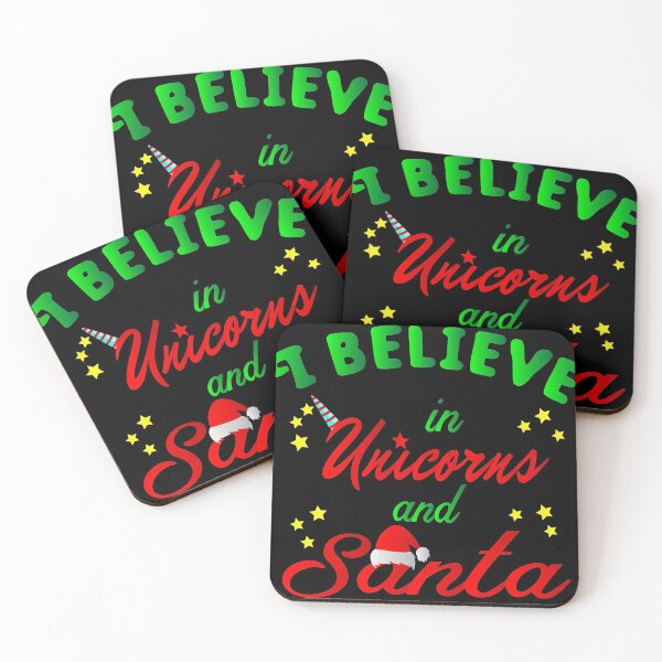 Item preview, quotes about believing in santa and unicorns, christmas quotes short 2020 designed and sold by khalidelk.