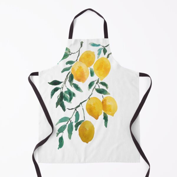 Item preview, hand painted yellow lemon watercolor  designed and sold by ColorandColor.