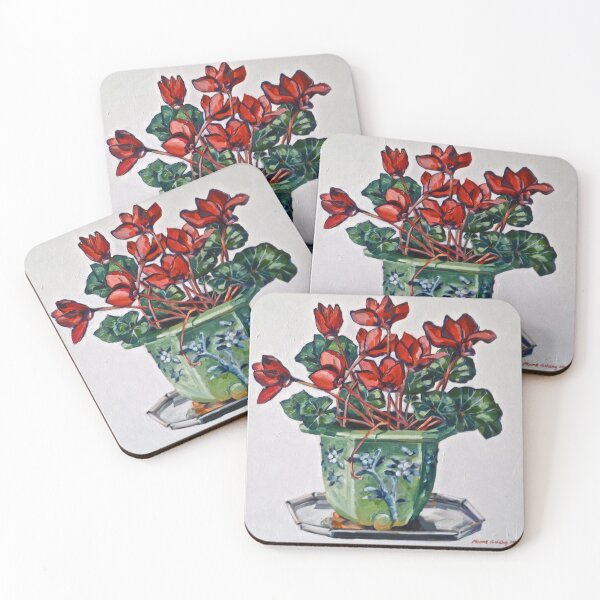 Item preview, Cyclamen and old jardiniere 2012Ⓒ Oil on canvas designed and sold by Elizabeth Moore Golding.