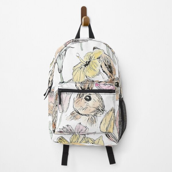 Item preview, hand painted rabbits and flowers colored version designed and sold by ColorandColor.