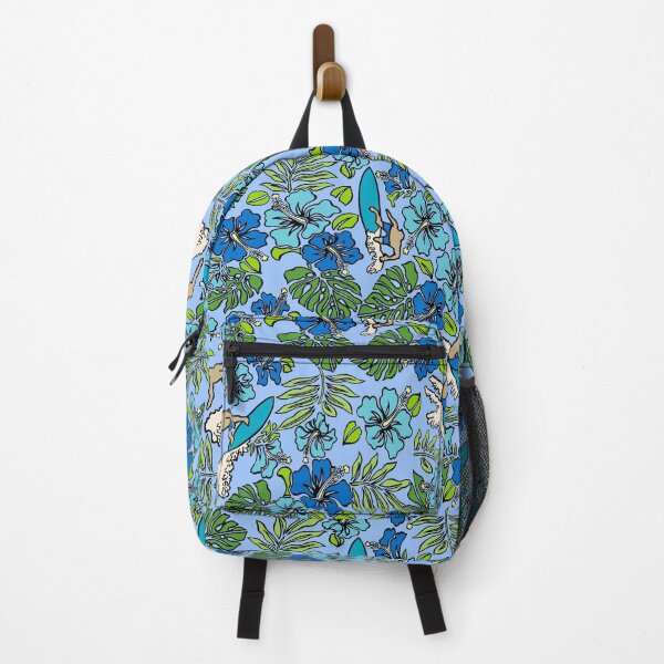 Item preview, Surf Pareau Hawaiian Hibiscus Surfing - Blue and Turquoise designed and sold by DriveIndustries.