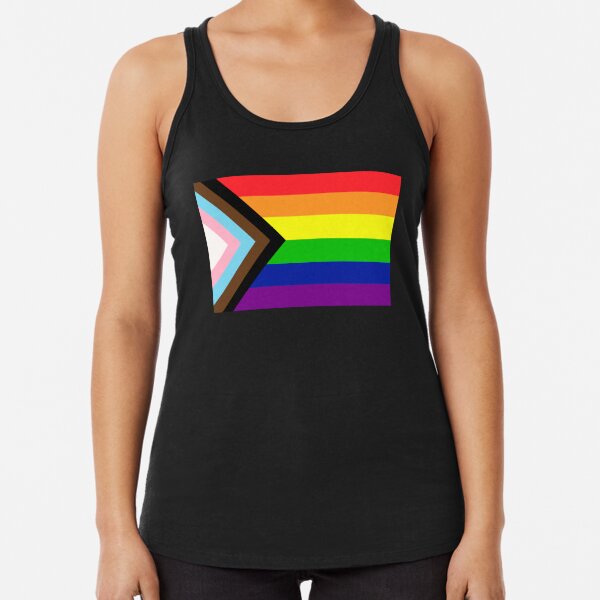 Shirtgeil LGBTQ Flagge Mini Rainbow Flag Regenbogen Seitentaschen LGBT Top Frauen Tank Top
