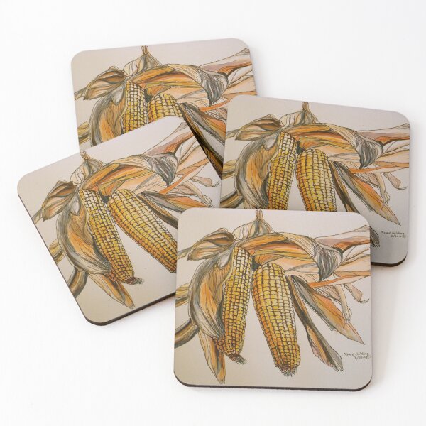 Item preview, Drying sweetcorn, Italy pen and wash 2010 designed and sold by Elizabeth Moore Golding.