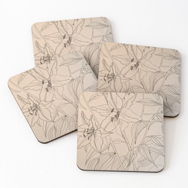 Item preview, Lilies.  Pen sketch EMoore Golding© designed and sold by Elizabeth Moore Golding.
