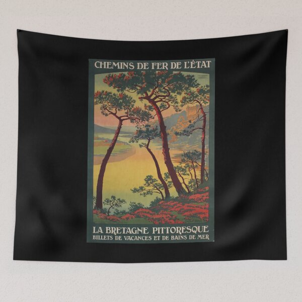 Item preview, Bretagne Pittoresque retro poster designed and sold by CorasPosters.