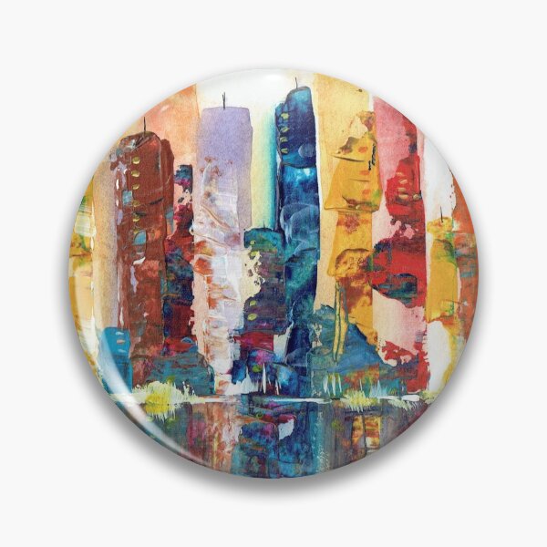 Item preview, Colorful Cityscape Abstract Water Reflection Design designed and sold by Smalltownart.