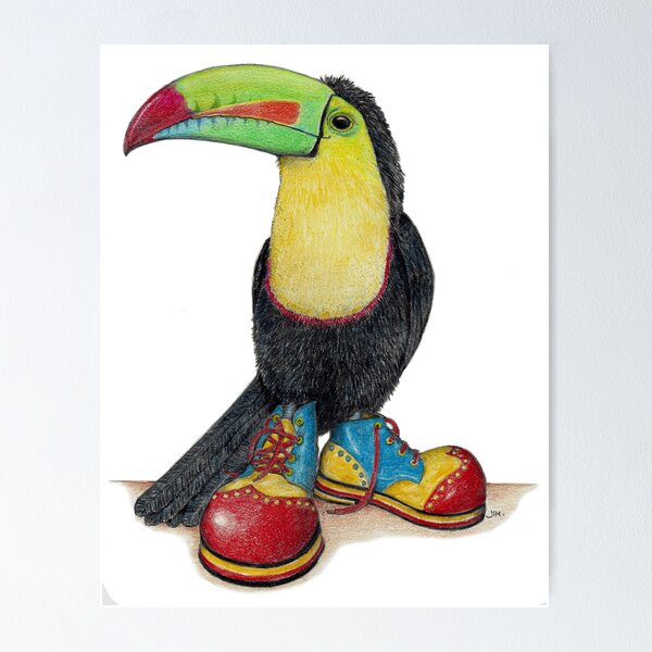 Item preview, Toucan in clown shoes designed and sold by JimsBirds.