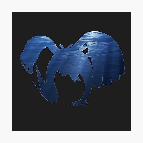 Lugia Underwater Silhouette Photographic Print