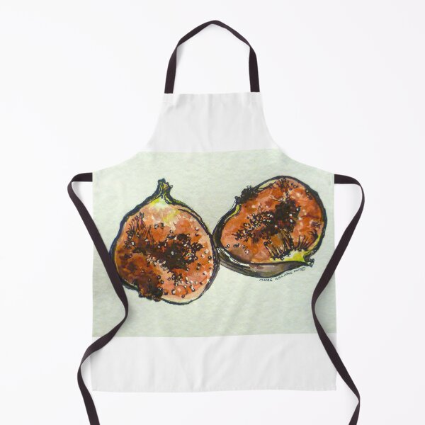Item preview, Figs: halved. Pen and wash. 2012. Ⓒ designed and sold by Elizabeth Moore Golding.