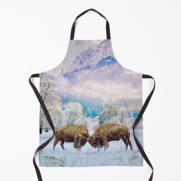 Item preview, Bison Fighting in Snow Buffalo Art designed and sold by Gerard Fay.