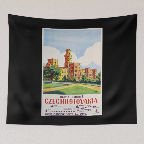 Item preview, Czechoslovakia retro poster designed and sold by CorasPosters.