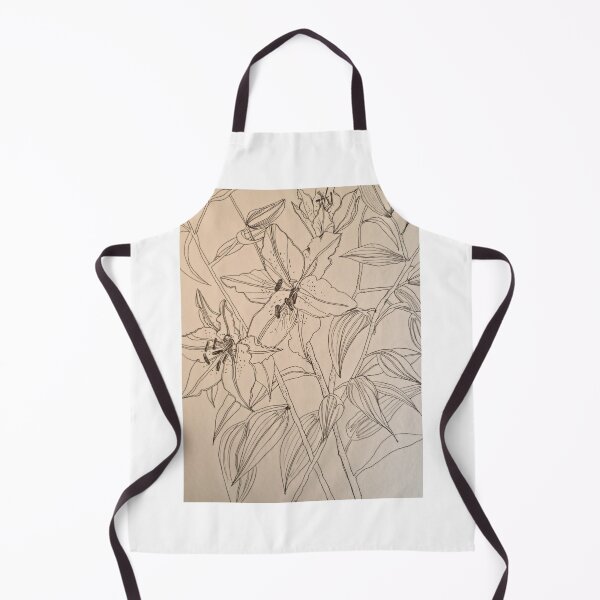 Item preview, Lilies. Pen sketch EMoore Golding© designed and sold by Elizabeth Moore Golding.