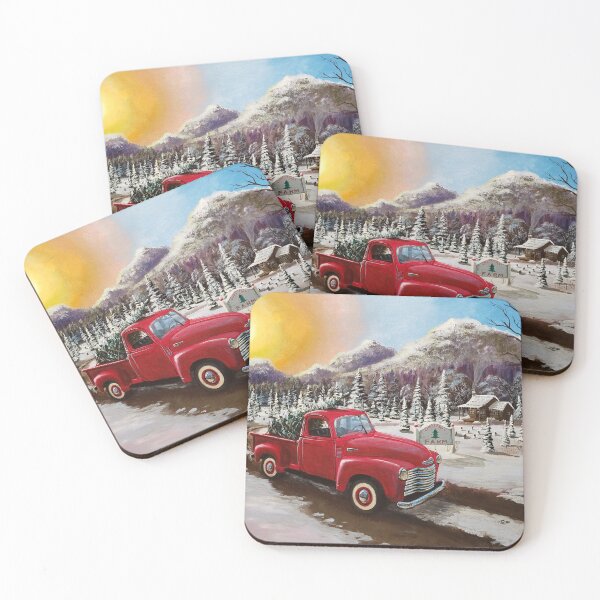 Item preview, Red Truck on the Christmas Farm  designed and sold by artistmind7.